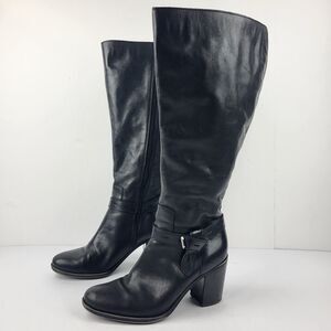 Naturalizer Kamora Women's Knee High Boots Black Faux Leather 7.5W Wide Calf